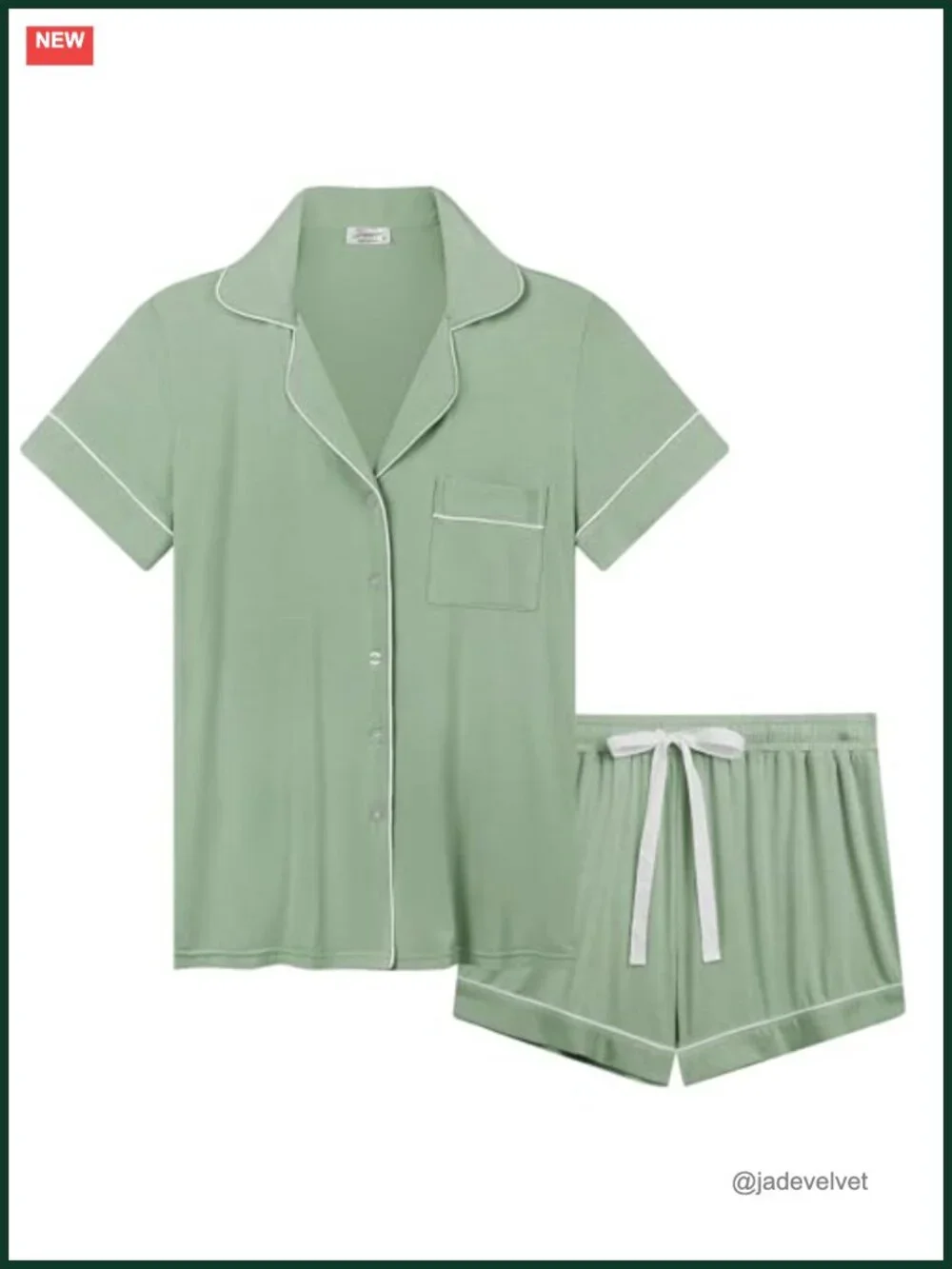 Bamboo Viscose Super Soft Cooling Pajama Shorts Set Button Down S-XXL